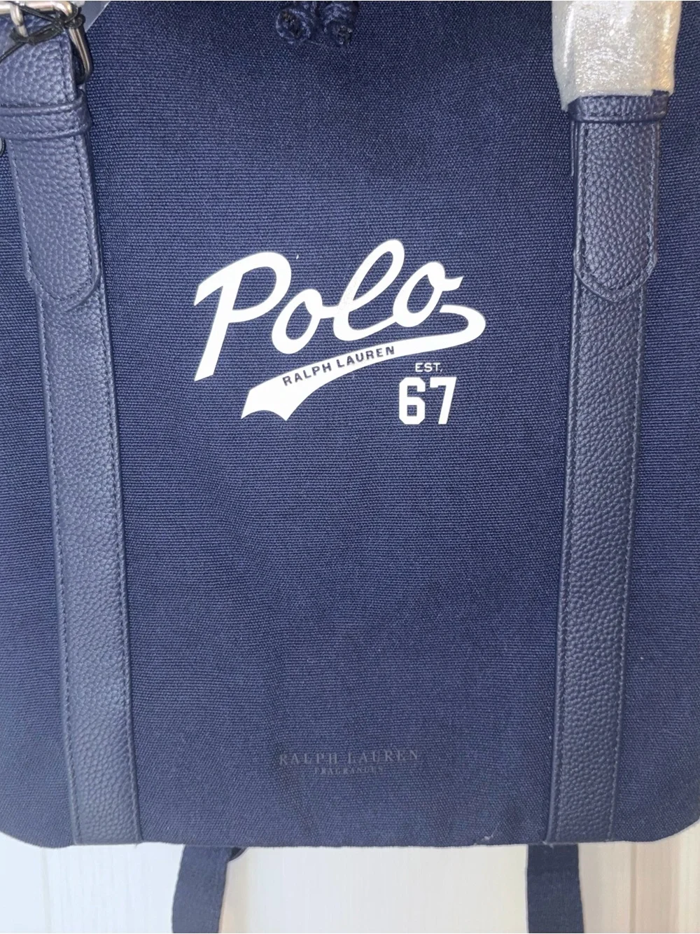 Polo by Ralph Lauren Navy Canvas 'Polo 67' Backpack